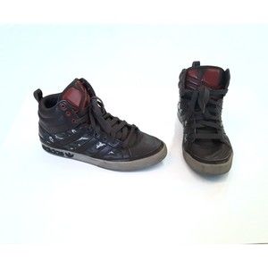 Adidas Top Court Hi Big Stripes Urban Shoes Size 10.5 (US) Brown Red Camouflage